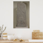 Stele die de storm-god Adad schilderen Poster (Keuken)