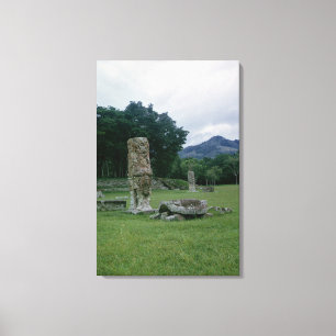Stele in het district Central Plaza Canvas Afdruk