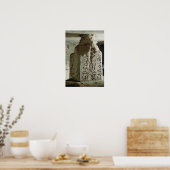 Stele met de tekst van een heilige wet poster (Keuken)