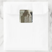 Stele met de tekst van een heilige wet vierkante sticker (Tas)