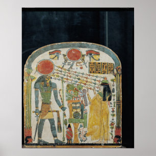 Stele van de Lady Taperet voor Re-Horakhty Poster