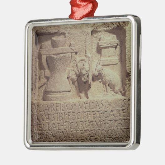 Stele van de miller Marcus Careius Asisa Metalen Ornament (Links)