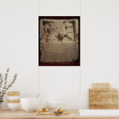 Stele van de miller Marcus Careius Asisa Poster (Keuken)
