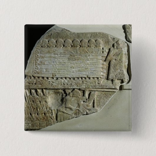Stele van de Vultures Vierkante Button 5,1 Cm (Voorkant)