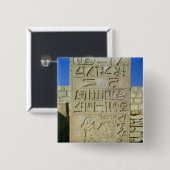 Stele van het Oude Koninkrijk van Unas Vierkante Button 5,1 Cm (Voorkant /achterkant)