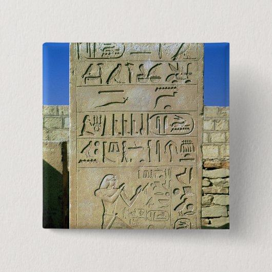 Stele van het Oude Koninkrijk van Unas Vierkante Button 5,1 Cm (Voorkant)