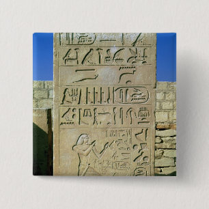Stele van het Oude Koninkrijk van Unas Vierkante Button 5,1 Cm