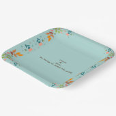 stelen blauw papieren bordje (Gebogen)