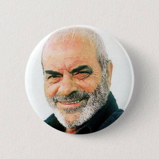 STELIOS KAZANTZIDIS PIN BACK BADGE RONDE BUTTON 5,7 CM (Voorkant)