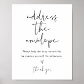 STELLA Adres de Envelop Baby shower Sign Poster (Voorkant)