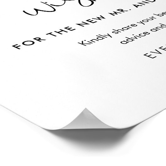 STELLA Advies en wensen Trouwbord Poster (Hoek)