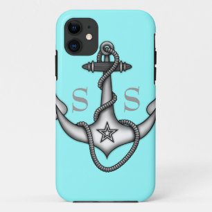 Stella Anchor Down Rope Preppy Bold personaliseren iPhone 11 Hoesje