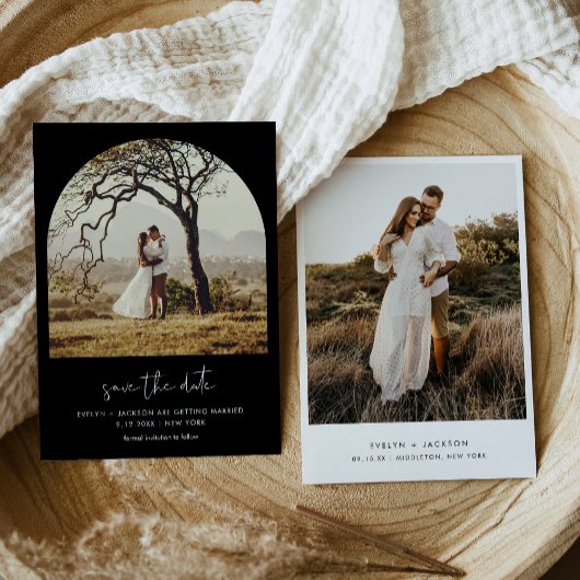 STELLA Arch Foto Opslaan De Datum Zwart Kaart