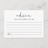 STELLA Baby shower Advies Kaart (Voorkant)