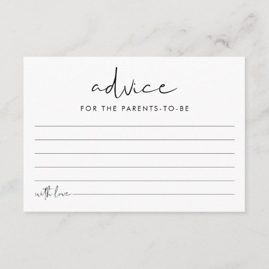 STELLA Baby shower Advies Kaart (Voorkant)