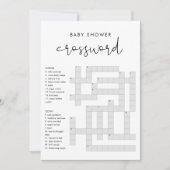 STELLA Baby shower Crossword Game Kaart (Voorkant)