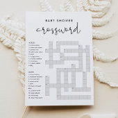 STELLA Baby shower Crossword Game Kaart