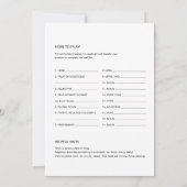 STELLA Baby shower Libs, vul het blanco spel in Kaart (Achterkant)