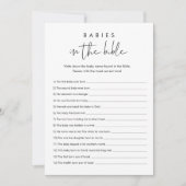 STELLA baby's in de bijbel Baby shower spel Kaart (Voorkant)