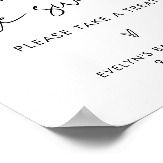 STELLA Baby's zijn lief Baby shower teken Poster (Hoek)