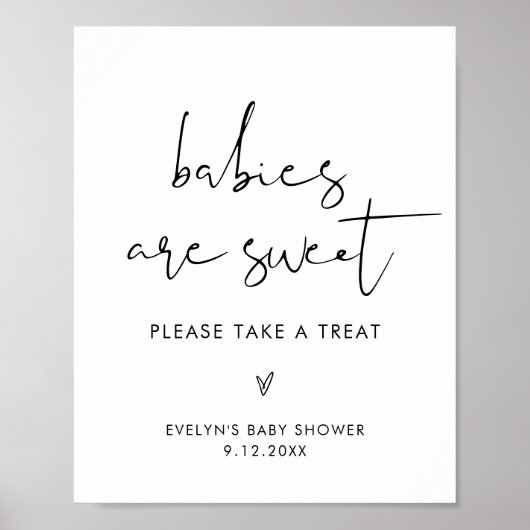 STELLA Baby's zijn lief Baby shower teken Poster (Voorkant)