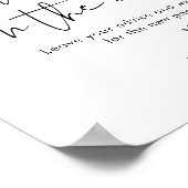 STELLA Bericht in een fles Baby shower Teken Poster (Hoek)