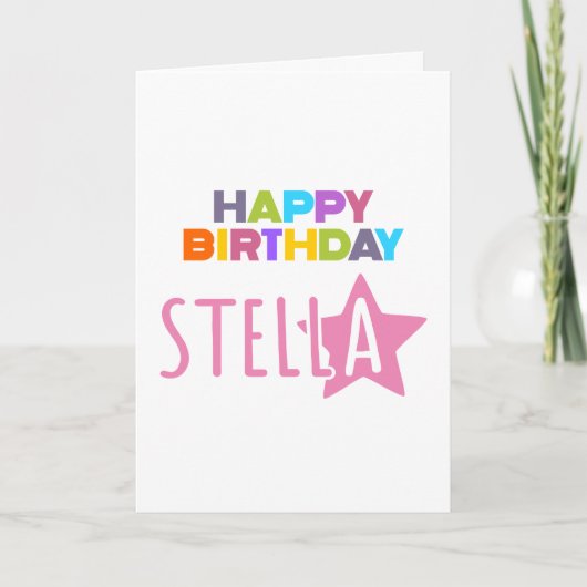Stella Birthday Bedankkaart (Voorkant)