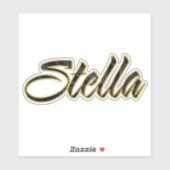 Stella black gold Lettering Aufkleber Sticker (Vel)