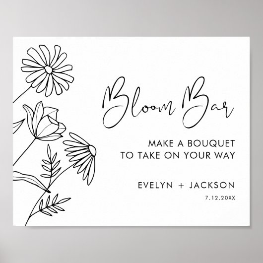 STELLA Bloom Bar, Bloemenbar, DIY Boeketteken Poster (Voorkant)