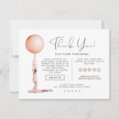 STELLA Blush Pink Party ballon Business Dank u Kaart (Voorkant)