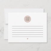 STELLA Blush Pink Party ballon Business Dank u Kaart (Achterkant)