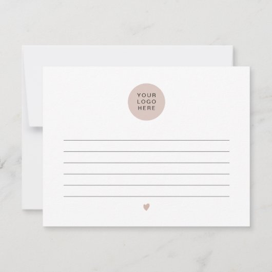 STELLA Blush Pink Party ballon Business Dank u Kaart (Achterkant)