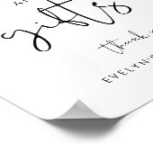 STELLA boeken en geschenken Baby shower teken Poster (Hoek)