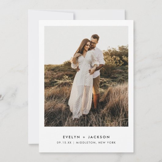 STELLA Boho Terracotta Foto Opslaan De Datum Kaart (Achterkant)