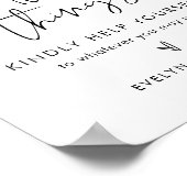 STELLA Bruiloft Badkamer Goodies Sign Poster (Hoek)