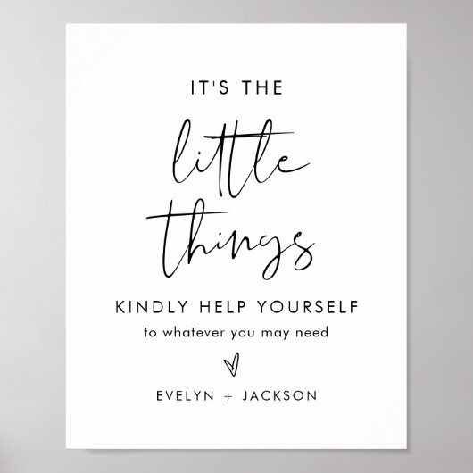 STELLA Bruiloft Badkamer Goodies Sign Poster (Voorkant)