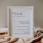 STELLA Bruiloft Bar Drink Menu Poster<br><div class="desc">Ontdek de fascinerende allure van ons Stella Collectie, zorgvuldig vervaardigd om uw baby shower te voorzien van een sfeer van modern minimalisme en een vleugje energiezuinige verfijning. Ontworpen om bohemian charme naadloos te combineren met tijdloze elegantie, garandeert dit veelzijdige collectie de esthetiek van elk stijlfeest te verhogen, waardoor uw baby...</div>