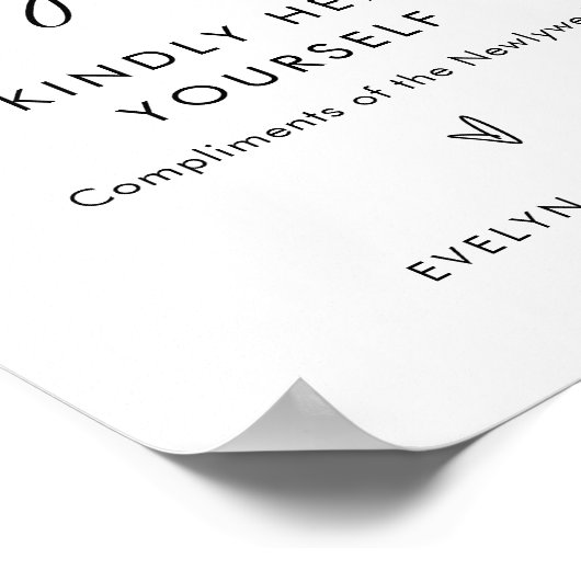 STELLA Bruiloft Dames Badkamer Mand Goodies Sign Poster (Hoek)