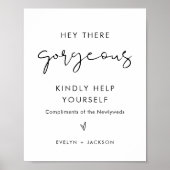 STELLA Bruiloft Dames Badkamer Mand Goodies Sign Poster (Voorkant)