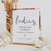 STELLA Bruiloft Dames Badkamer Mand Goodies Sign Poster