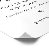 STELLA Bruiloft Dames Badkamer Mand Goodies Sign Poster (Hoek)