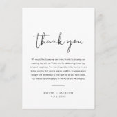 STELLA Bruiloft Dank u Letter Servet Note Kaart (Voorkant)