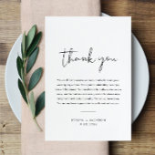 STELLA Bruiloft Dank u Letter Servet Note Kaart