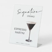 STELLA Bruiloft Espresso Cocktail Martini Bar Teke Reclamebord Met Voetstuk (Voorkant)