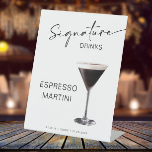 STELLA Bruiloft Espresso Cocktail Martini Bar Teke Reclamebord Met Voetstuk