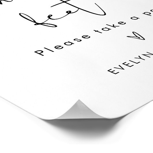 STELLA Bruiloft Flip Flop Teken Poster (Hoek)