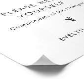 STELLA Bruiloft Mannen Badkamer Mand Goodies Sign Poster (Hoek)