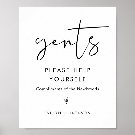 STELLA Bruiloft Mannen Badkamer Mand Goodies Sign Poster (Voorkant)