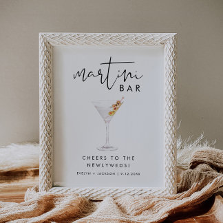 STELLA Bruiloft Martini Bar Teken Poster