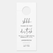 STELLA bruiloft niet storen welkomstbrief Deurhanger (Voorkant)